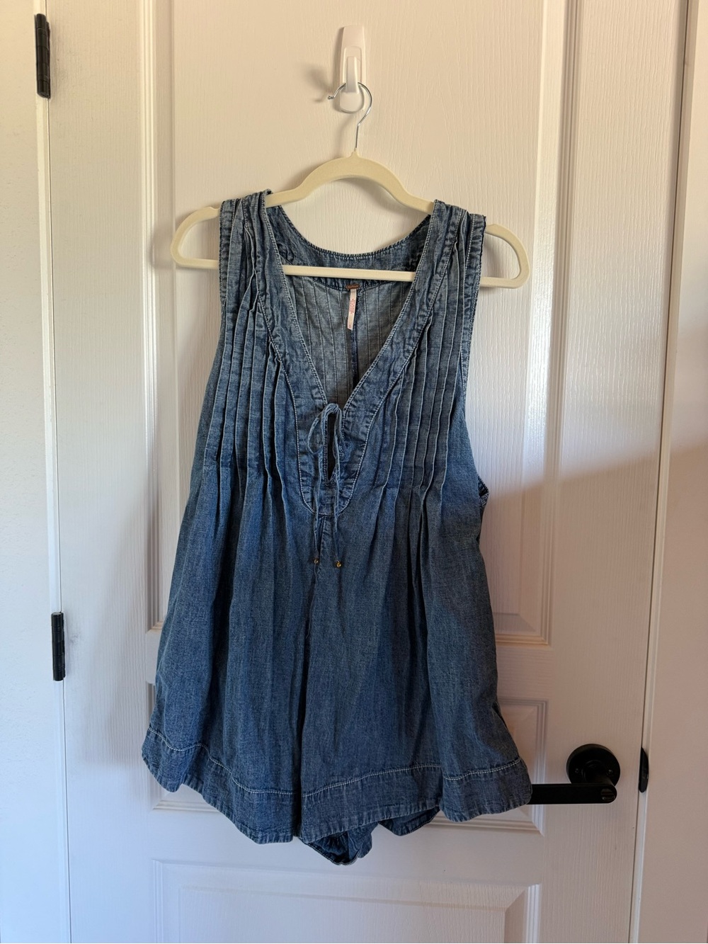 Free People Webster Romper Falling Rain Wash